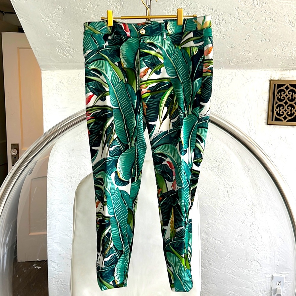 Just Cavalli Women's Multi-Color Floral Print Pants.